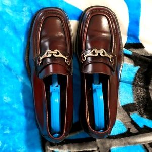 Gold West loafers